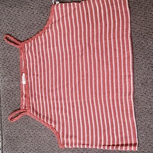 A.N.A. WOMENS PLUS SIZE "FIRE CORAL STRIPE" SUMMER TANK SIZE EXTRA LARGE XL